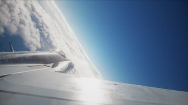 F-18 fighter jet flying fast armed with missiles. Computer animation