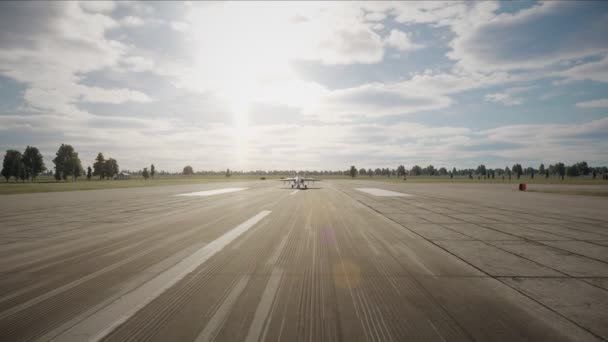 Fighter Jet Taking Runway — Stock Video