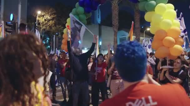 Tel Aviv Israel Mart 2023 Binlerce Insan Srail Yargı Reformunu — Stok video