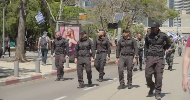 Tel Aviv Israele Marzo 2023 Persone Che Protestano Contro Riforma — Video Stock