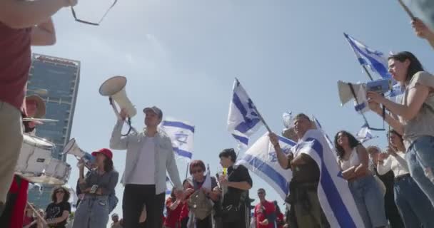 Tel Aviv Israel Marzo 2023 Personas Que Protestan Contra Reforma — Vídeo de stock