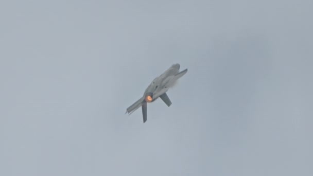 Airforce Stealth Stridsflygplan Höghastighetsflygning — Stockvideo
