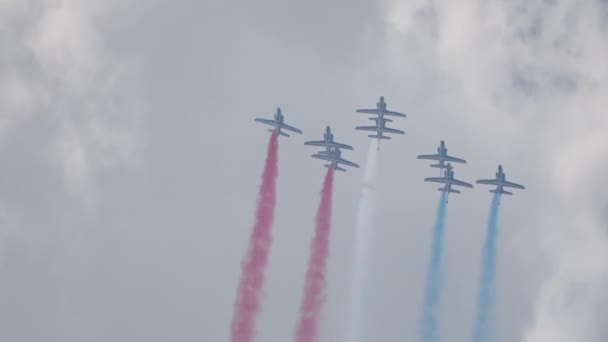 Paris Fransa Haziran 2023 Patrouille France Fransız Hava Kuvvetleri Nin — Stok video