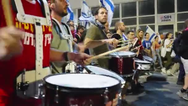 Єрусалим Ізраїль Липня 2023 Року Демонстранти Йдуть Міських Вулицях — стокове відео