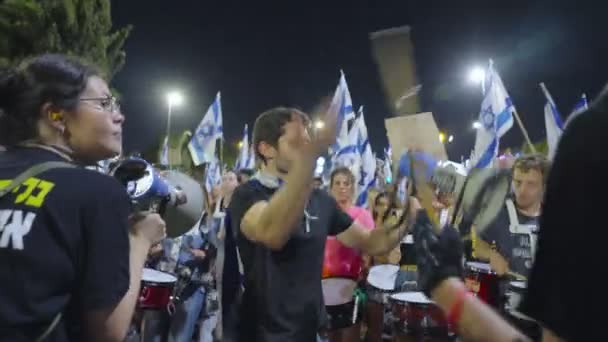 Jeruzsálem Iszlám Köztársaság 2023 Július Tüntetők Menetelnek Város Utcáin — Stock videók