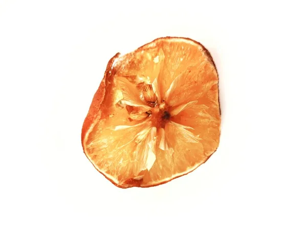 Fruit Orange Pourri Isolé Fond Blanc — Photo