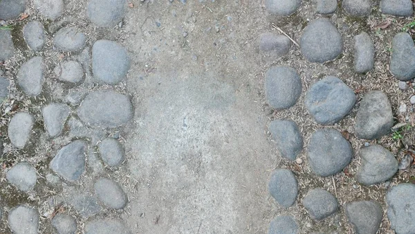 鹅卵石 鹅卵石花园中用作地面装饰品的卵石 — 图库照片