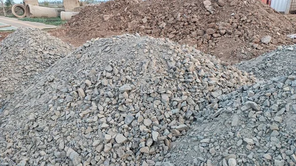 Pile of Gravel Stones for Building Construction Material