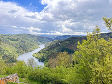 Loire 'da güzel bir manzara. Kuzey Fransa