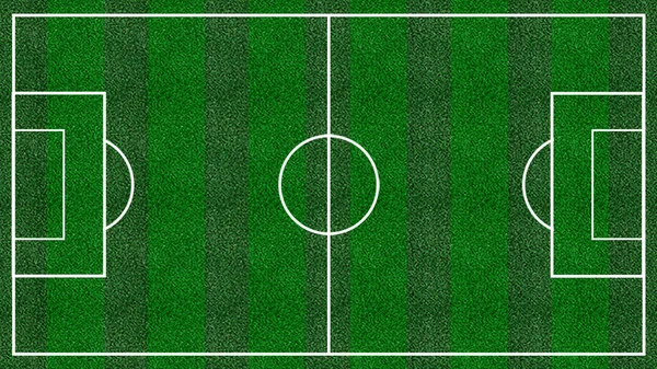 Campo Hierba Verde Con Pelota Fútbol — Foto de Stock