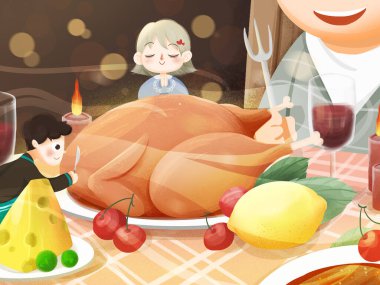 Vektör çizimi, mutlu ailenin düz tasarımı