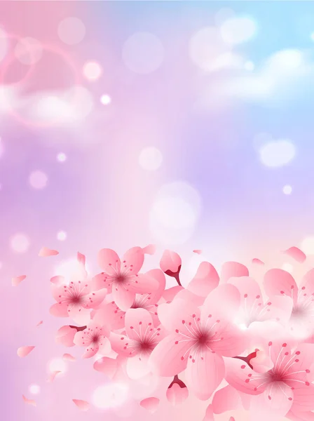 bahar arkaplanı pembe çiçekler ve yapraklarla