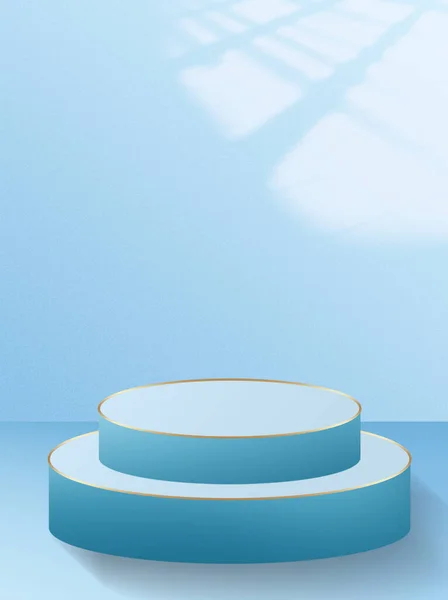 Podyumun beyaz arkaplanlı 3d canlandırması