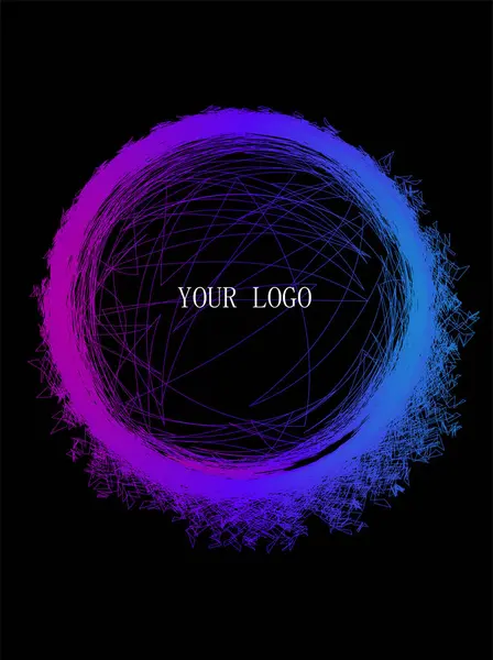 AI teknolojisi, akıllı gradyan çizgi arka planı, vektör illüstrasyonu