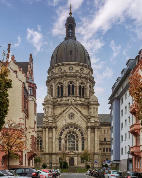 Mainz 'in güzel sonbahar şehri, Rhineland-Palatinate, Almanya