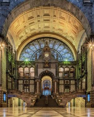 Antwerpen-Centraal tren istasyonu, Antwerpen, Flanders, Belçika