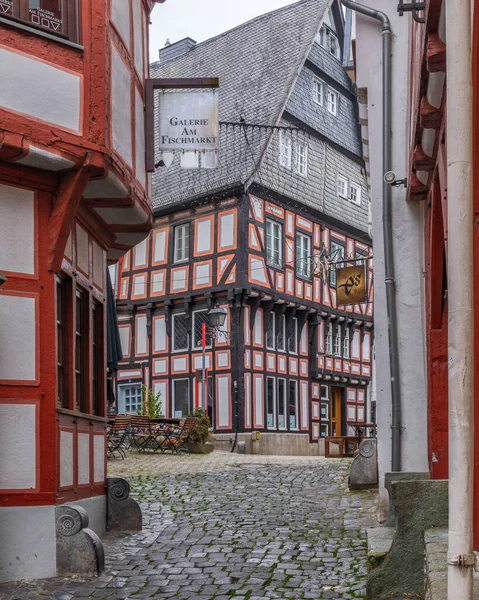 부르크 Der Lahn Hessen 독일의 오래된 마을의 타이밍 — 스톡 사진