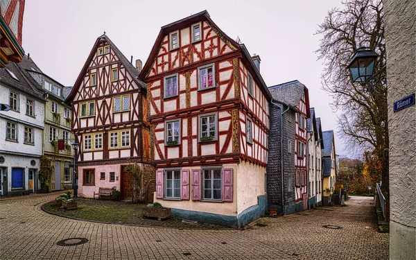 부르크 Der Lahn Hessen 독일의 오래된 마을의 타이밍 — 스톡 사진