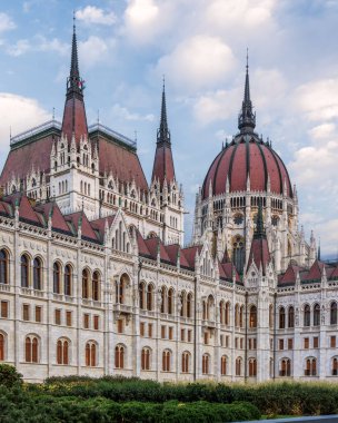 Budapeşte 'deki Macar parlamento binası manzarası, hungary