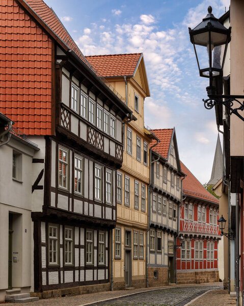 Cityscape in Quedlinburg, Saxony Anhalt, Germany