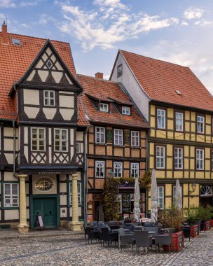 Güzel Alman peri masalı Quedlinburg, Saksonya Anhalt