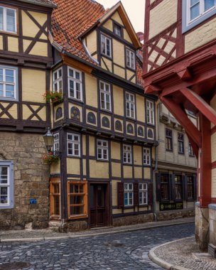 Güzel Alman peri masalı Quedlinburg, Saksonya Anhalt