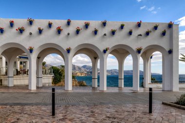 Nerja-Frigliana, Malaga, Endülüs, İspanya 'nın güzel manzarası