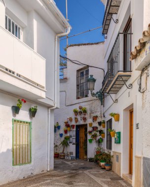 Nerja-Frigliana, Malaga, Endülüs, İspanya 'nın güzel manzarası