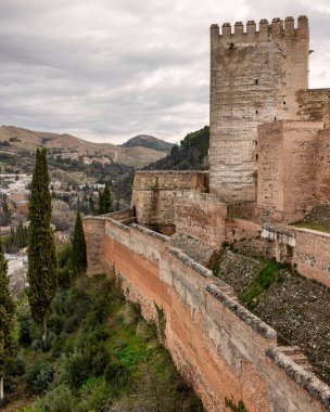 Alhambra, Granada, İspanya Panorama 'sı.