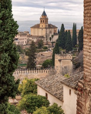 Alhambra, Granada, Endülüs, İspanya manzarası