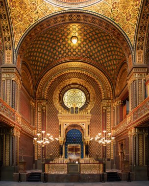 Prag 'daki İspanyol Sinagogu' nun içi