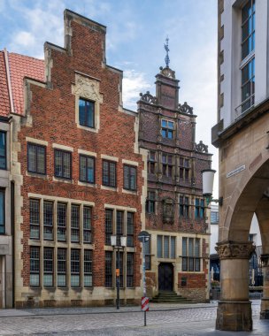 Almanya 'nın Munster şehrinde güzel bir mimari