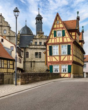 Marktbreit, Bavyera, Almanya 'nın pitoresk eski kenti