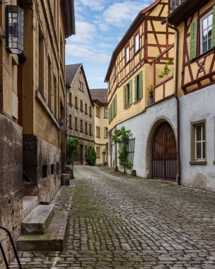 Marktbreit, Bavyera, Almanya 'nın pitoresk eski kenti