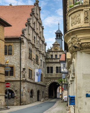 Marktbreit, Bavyera, Almanya 'nın pitoresk eski kenti