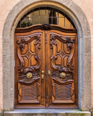 Rothenburg ob der Tauber, Bavyera, Almanya 'da güzel bir kapı.
