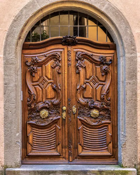 Rothenburg ob der Tauber, Bavyera, Almanya 'da güzel bir kapı.