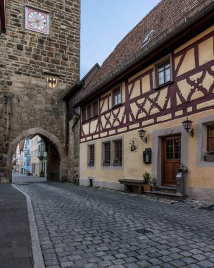Güzel eski Rothenburg kasabası ob der Tauber