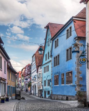Güzel eski Rothenburg kasabası ob der Tauber