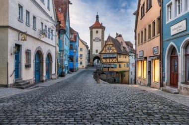 Rothenburg ob der Tauber 'deki güzel eski kasaba.