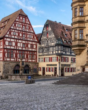 Rothenburg ob der Tauber 'deki güzel eski kasaba.