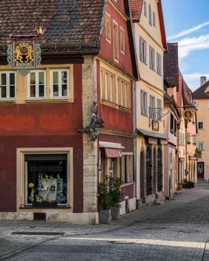 Rothenburg ob der Tauber 'deki güzel ortaçağ kasabası.