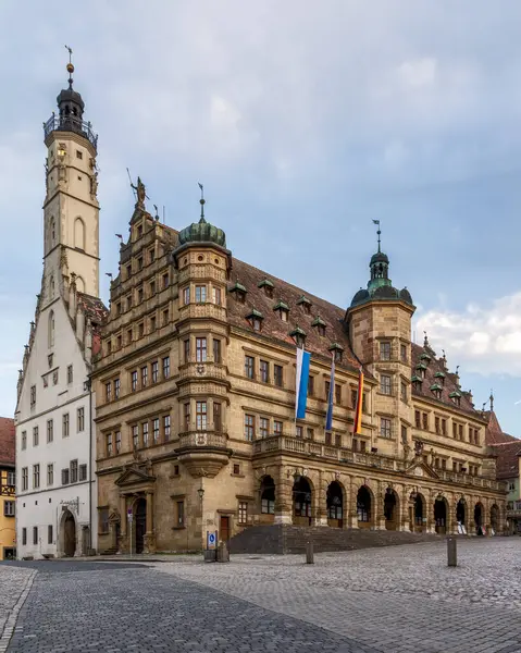 Rothenburg ob der Tauber 'deki güzel ortaçağ kasabası.