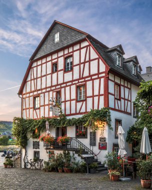 Almanya 'daki Beilstein köyünün güzel manzarası