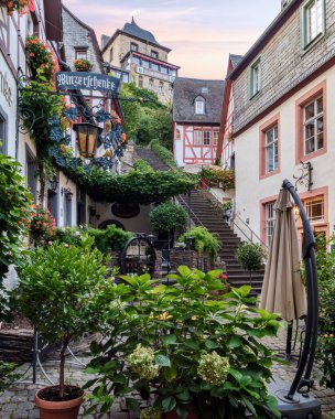 Almanya 'daki Beilstein köyünün güzel manzarası