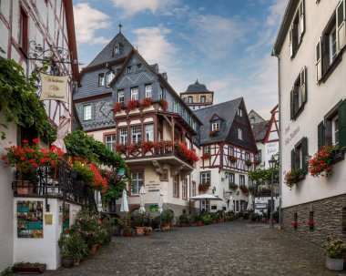 Almanya 'daki Beilstein köyünün güzel manzarası