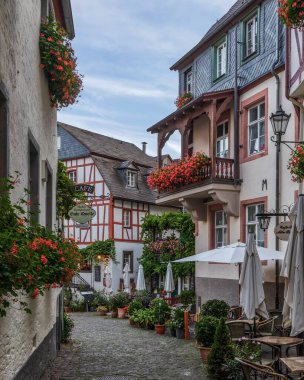 Almanya 'daki Beilstein köyünün güzel manzarası