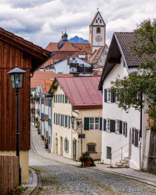 Fussen, Bavyera, Almanya 'daki güzel mimari