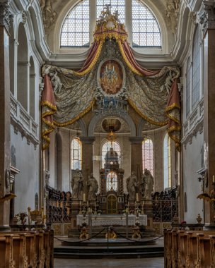 Fssen 'deki St. Mang Manastırı' nın nefis ve görkemli iç mekanı.