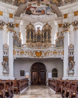 The pilgrimage church of the Scourged Savior in Wies, Bavaria, Germany clipart